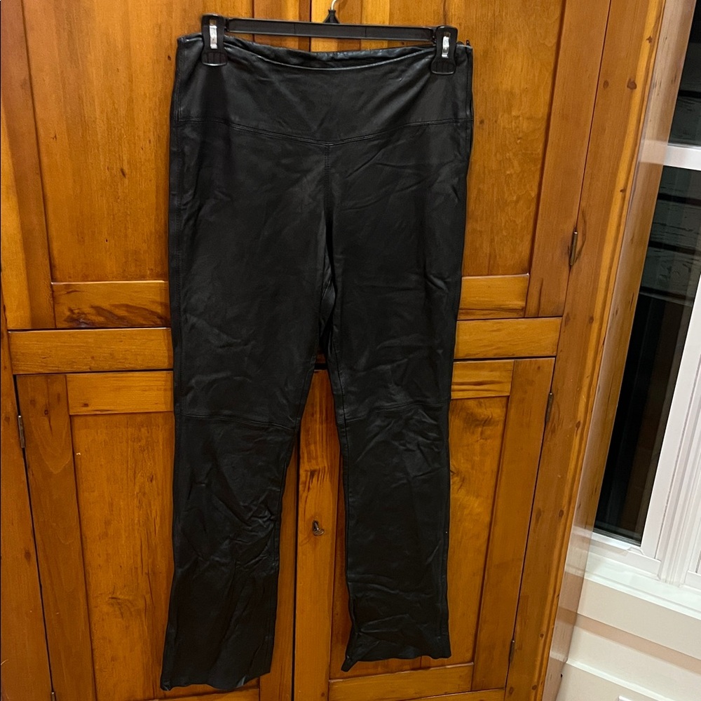 Vintage Soft Leather Express Black Trousers, 31